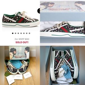NIB🇮🇹Gucci Floral 1977 Tennis Shoe
